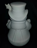 Top Hat Snowman w/ 3 Snowbabies Ready to Paint Unpainted Ceramic Bisque