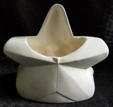 Cuddle Teddy Bear w/ USA Flag Star Candle Holder Holiday Unpainted Ceramic Bisque