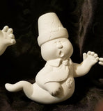 3 Crack Pot Ghost Halloween Handpainted Painted, Unpainted Ceramic Bisque