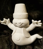 3 Crack Pot Ghost Halloween Handpainted Painted, Unpainted Ceramic Bisque