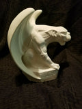 Angry Winged Gargoyle Fantasy Halloween Unpainted Ceramic Bisque