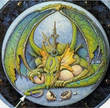 Dragon Garden Decoration or Plate Unpainted Ceramic Bisque