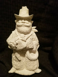 Cowboy Santa Claus Ready to Paint Unpainted Christmas