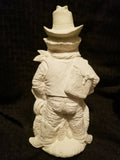 Cowboy Santa Claus Ready to Paint Unpainted Christmas