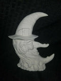 Crescent Moon Halloween Fantasy Witch Ready to Paint Unpainted