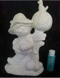 Scarecrow with pumpkins for sale sign Ready to Paint, Unpainted, You Paint Ceramic Bisque