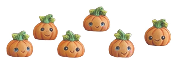 Clay Magic Set of 6 Pumpkins w/Faces Unpainted Ceramic Bisque
