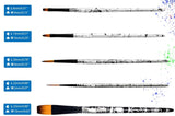 Black Swirl Brush Set of 5