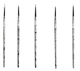 Black Swirl Brush Detail Set of 5