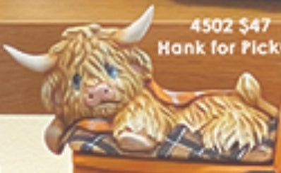 Clay Magic Highland Cow Truck Insert Ready to Paint, Unpainted