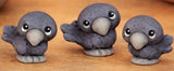 Clay Magic Crow Set of 3 Painted & Unpainted Ceramic Bisque