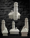 Lighthouse Ocean Shop Village House Unpainted Ceramic Bisque VIP 1432