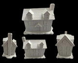 Cut Stone House Village House Unpainted Ceramic Bisque VIP