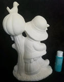 Scarecrow with pumpkins for sale sign Ready to Paint, Unpainted, You Paint Ceramic Bisque
