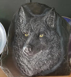 Wolf Head On Rock Ready to Paint, Unpainted Ceramic Bisque