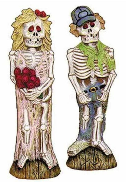 Skeleton Bride & Groom  Ready to Paint, Unpainted, You Paint Ceramic Bisque