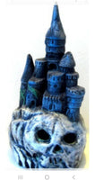 Skull Castle Fantasy w/ Holes In Front Unpainted Ready to Paint Ceramic Bisque