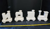 Noel Train Candle Holder Ready to Paint Unpainted Bisque