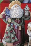 Sunflower Birdhouse Santa Unpainted Ceramic Bisque Ready To Paint