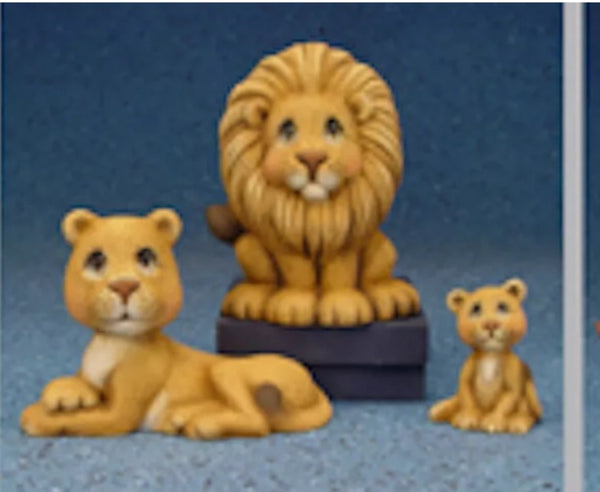 Lion Pride Family Ready to Paint, Unpainted, You Paint Ceramic Bisque