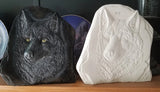 Wolf Head On Rock Ready to Paint, Unpainted Ceramic Bisque