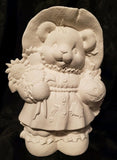 Sunflower Harvest Teddy Bear Girl Ready to Paint Unpainted Ceramic Bisque