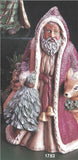 Santa w/ Deer in Holly Unpainted Ceramic Bisque