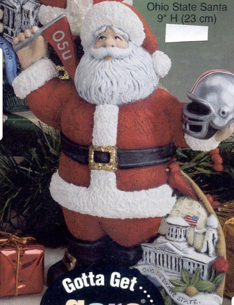 Ohio State Santa Unpainted Ceramic Bisque Ready To Paint
