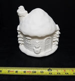 Snowman House Ready to Paint, Unpainted Ceramic Bisque