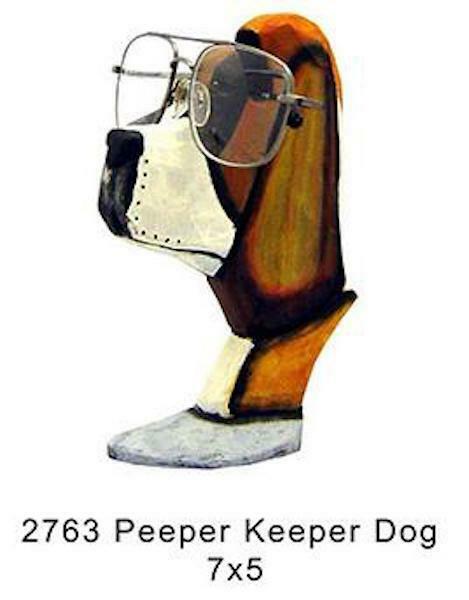 Dog Peeper Keeper Eye Glass Holder Animal Unpainted, You Paint Ceramic Bisque