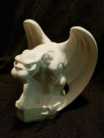 Angry Winged Gargoyle Fantasy Halloween Unpainted Ceramic Bisque