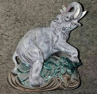 Elephant on Grass Unpainted Animal Ceramic Bisque Ready To Paint