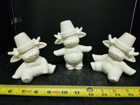 3 Crack Pot Christmas Reindeer Ceramic Bisque Ready To Paint