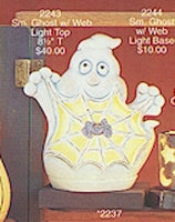 Ghost w/ Web Belly Halloween Unpainted, You Paint Ceramic Bisque