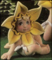 Daffodil Sitting Baby Children Ready to Paint, Unpainted Ceramic Bisque