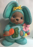 Easter Girl Bunny Bear Clay Magic Animal Unpainted Ceramic Bisque
