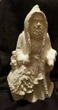 Santa w/ Deer in Holly Unpainted Ceramic Bisque
