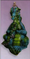 Tall Dragon Shelf Sitter Holding Tail Fantasy Unpainted Ceramic Bisque