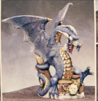 Dragon with Treasure Unpainted Ceramic Bisque