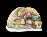 Clay Magic Thanksgiving Turkey Truck Insert Unpainted Ceramic Bisque
