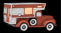 Clay Magic Pickup Truck & Camper Insert Unpainted Ceramic Bisque