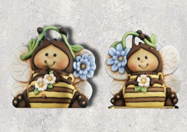 Clay Magic Bumble Bee Couple Unpainted Ceramic Bisque