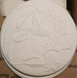 Hummingbird Garden Stone Plate Deco. Ready to Paint Unpainted Ceramic Bisque