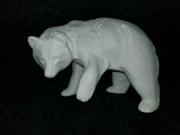Grizzly Bear Hunting Fish On Rocky Lake Animal Unpainted Ceramic Bisque