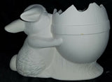Easter Bunny Candy Dish or Planter Ceramic Bisque Ready To Paint