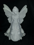 Fairy Sitting On Frog Fantasy Ready to Paint Unpainted Ceramic Bisque